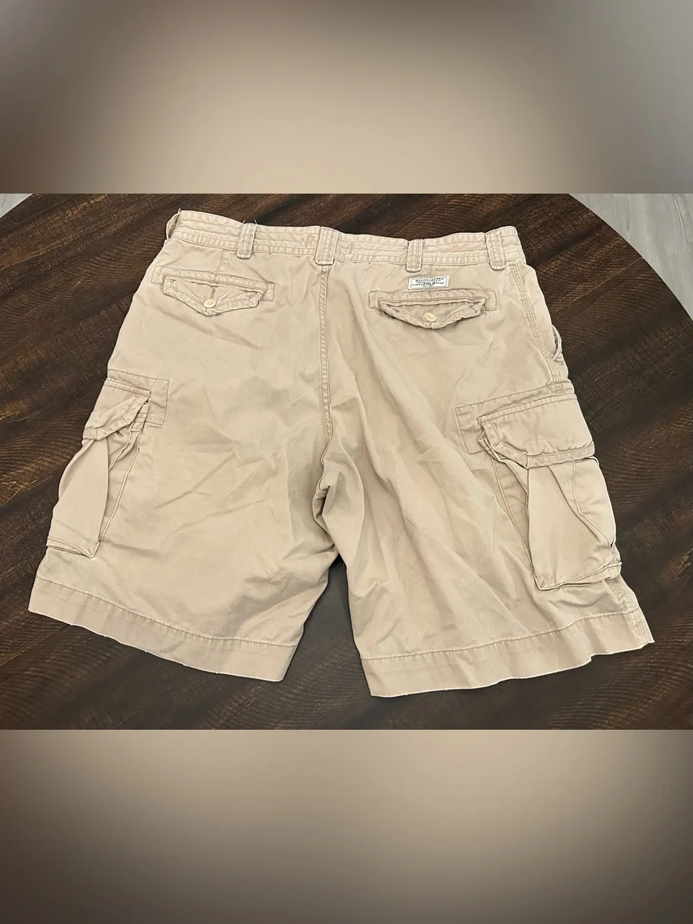 Vintage Polo Ralph Lauren Classic Fit Gellar Cargo Shorts Khaki-Size 40